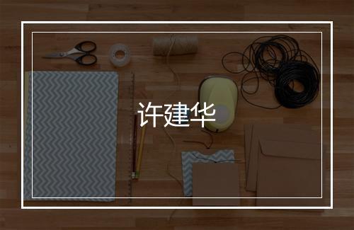 许建华
