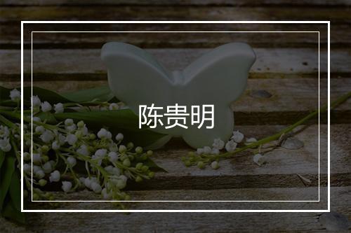 陈贵明
