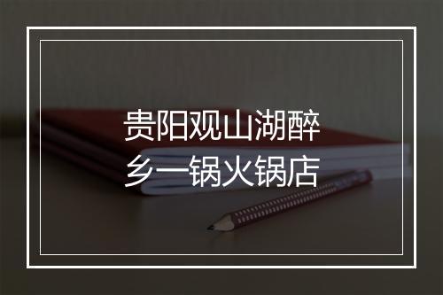 贵阳观山湖醉乡一锅火锅店