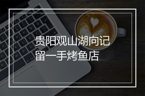 贵阳观山湖向记留一手烤鱼店