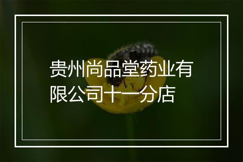 贵州尚品堂药业有限公司十一分店