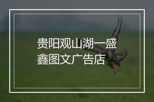 贵阳观山湖一盛鑫图文广告店