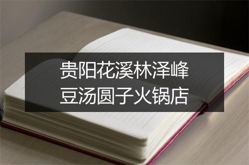 贵阳花溪林泽峰豆汤圆子火锅店