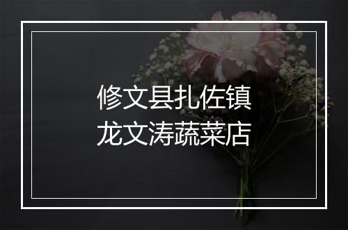 修文县扎佐镇龙文涛蔬菜店