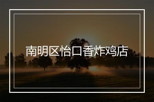 南明区怡口香炸鸡店