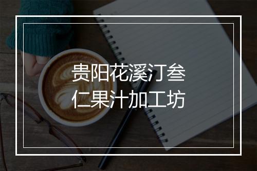 贵阳花溪汀叁仁果汁加工坊