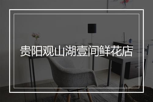 贵阳观山湖壹间鲜花店