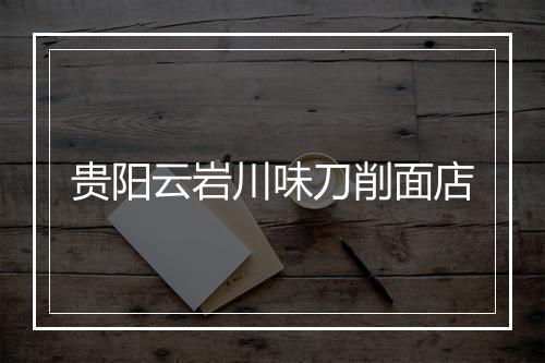 贵阳云岩川味刀削面店