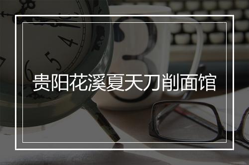贵阳花溪夏天刀削面馆