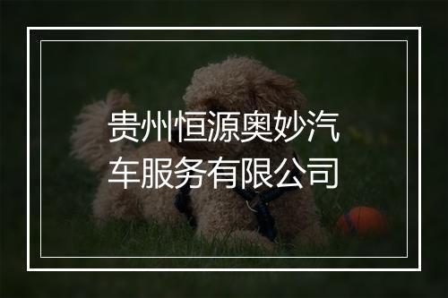 贵州恒源奥妙汽车服务有限公司