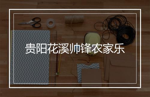 贵阳花溪帅锋农家乐