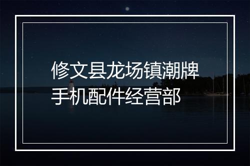 修文县龙场镇潮牌手机配件经营部