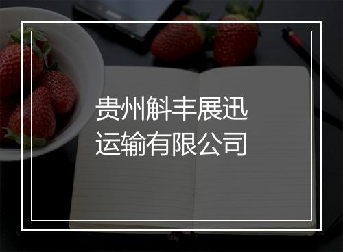 贵州斛丰展迅运输有限公司
