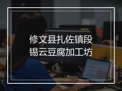 修文县扎佐镇段锡云豆腐加工坊