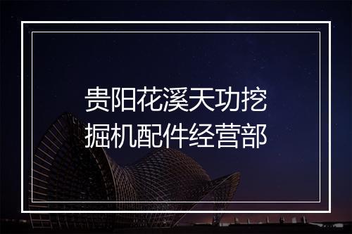 贵阳花溪天功挖掘机配件经营部
