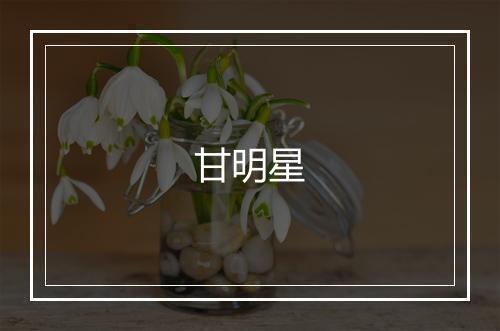 甘明星