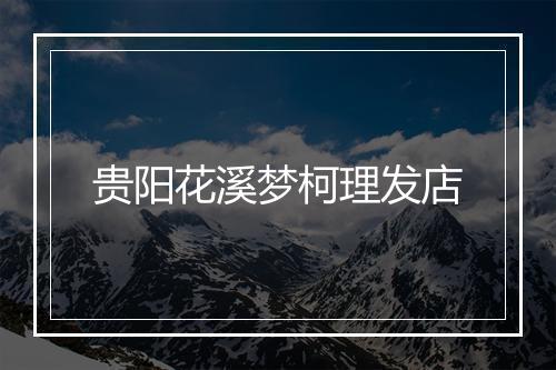 贵阳花溪梦柯理发店