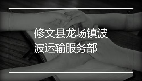 修文县龙场镇波波运输服务部