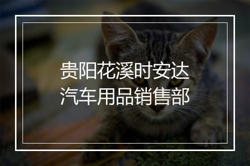 贵阳花溪时安达汽车用品销售部