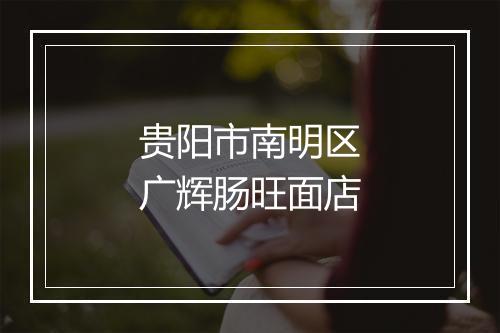 贵阳市南明区广辉肠旺面店