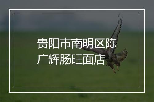 贵阳市南明区陈广辉肠旺面店