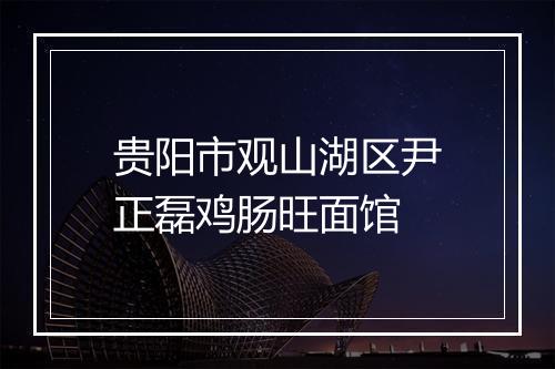 贵阳市观山湖区尹正磊鸡肠旺面馆