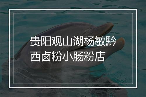 贵阳观山湖杨敏黔西卤粉小肠粉店