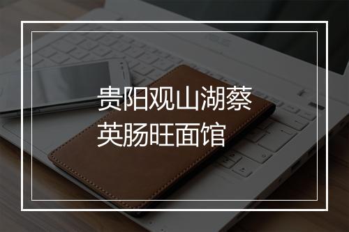 贵阳观山湖蔡英肠旺面馆