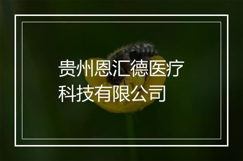 贵州恩汇德医疗科技有限公司