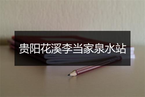 贵阳花溪李当家泉水站