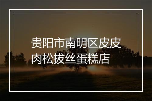 贵阳市南明区皮皮肉松拔丝蛋糕店