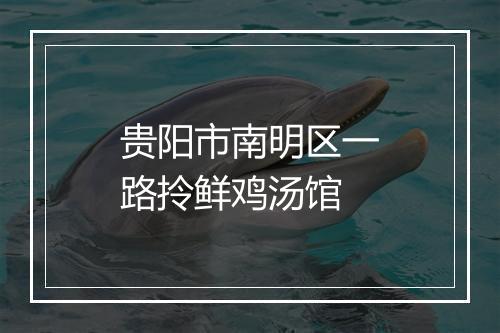 贵阳市南明区一路拎鲜鸡汤馆