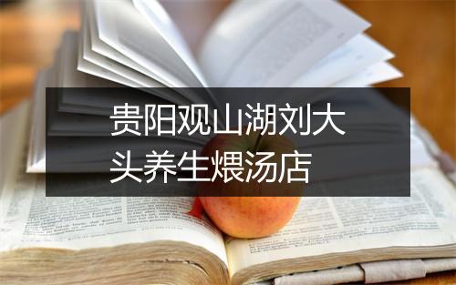 贵阳观山湖刘大头养生煨汤店