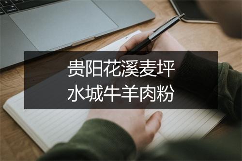 贵阳花溪麦坪水城牛羊肉粉