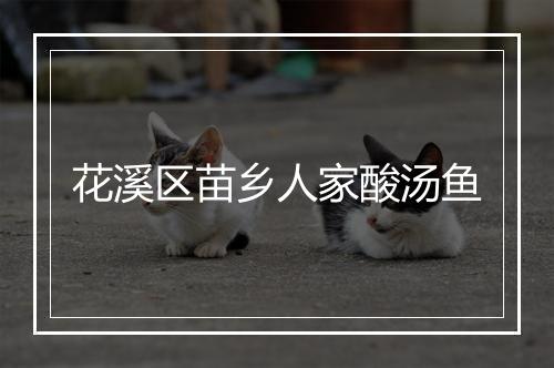 花溪区苗乡人家酸汤鱼