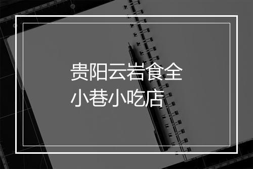 贵阳云岩食全小巷小吃店