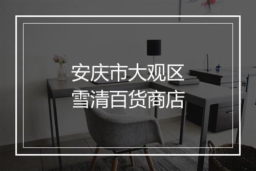安庆市大观区雪清百货商店