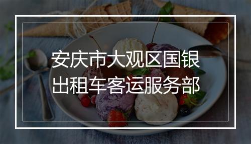 安庆市大观区国银出租车客运服务部