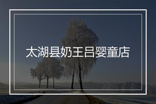 太湖县奶王吕婴童店