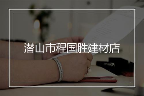 潜山市程国胜建材店