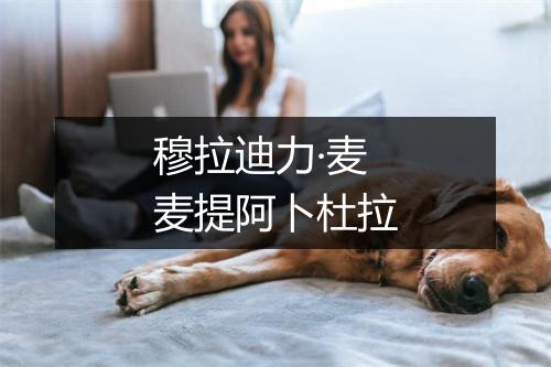 穆拉迪力·麦麦提阿卜杜拉