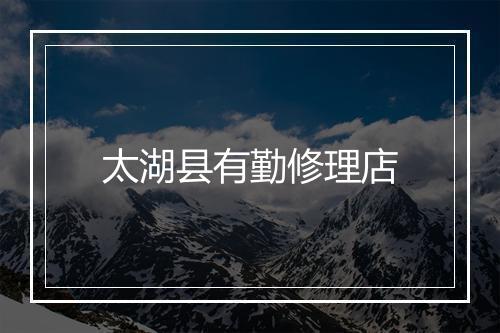 太湖县有勤修理店
