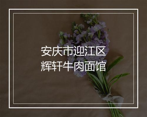 安庆市迎江区辉轩牛肉面馆