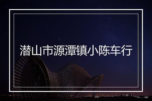 潜山市源潭镇小陈车行