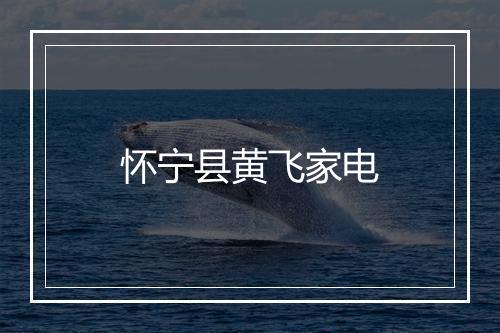 怀宁县黄飞家电