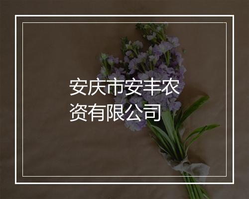 安庆市安丰农资有限公司