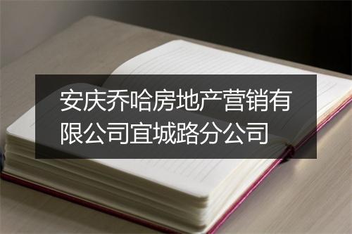 安庆乔哈房地产营销有限公司宜城路分公司