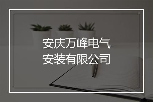 安庆万峰电气安装有限公司