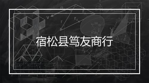 宿松县笃友商行