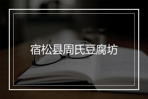 宿松县周氏豆腐坊